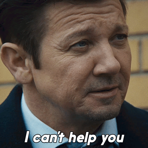 Man's Face Saying I Can't Help You GIF