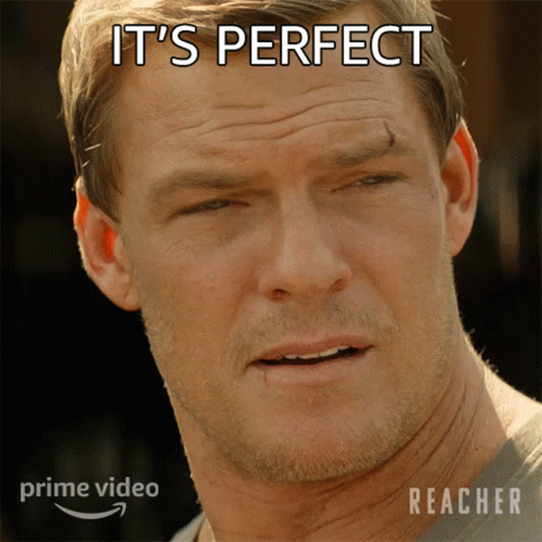 Man's Face Saying Its Perfect