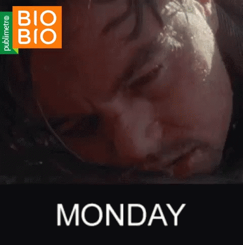 Man's Face Saying Monday