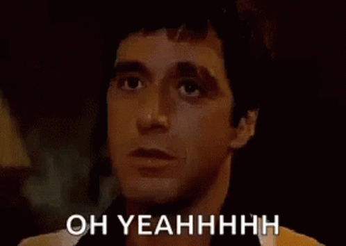 Man's Face Saying Oh Yeahhhh
