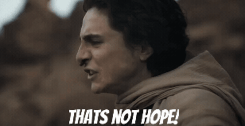 Man's Face That's Not Hope