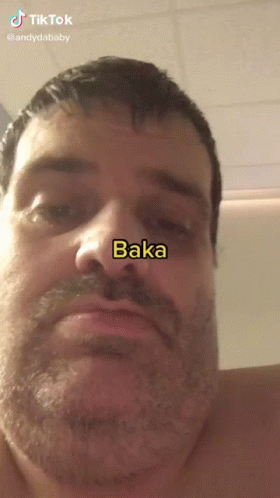 Man's Face with Baka Word