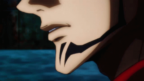 Man's Face with Black Stripe
