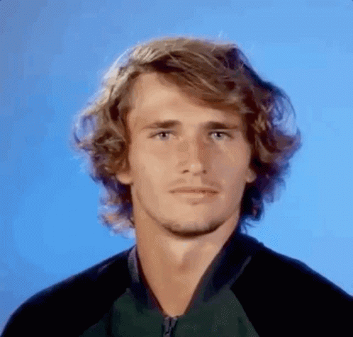 Man's Face With Blue Background