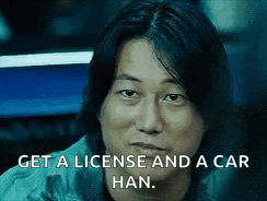 Man's Face With Get License and Car Hand