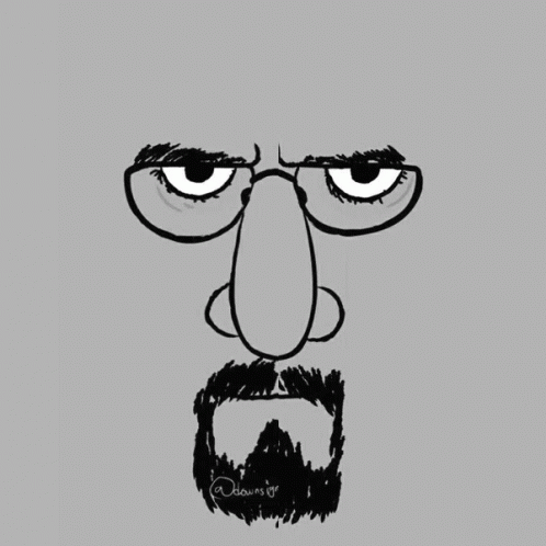 Man's Face With Glasses and Beard