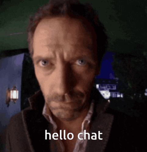 Man's Face With Hello Chat