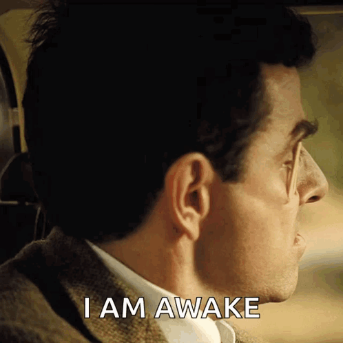 Man's Face With I Am Awake