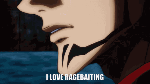 Man's Face With I Love Ragebaiting GIF