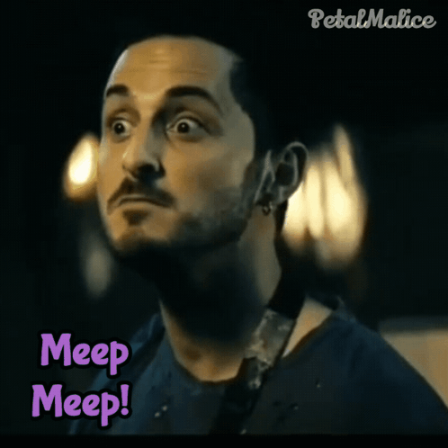 Man's Face with Meep Meep