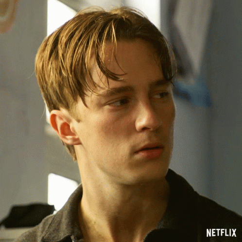 Man's Face With Netflix Logo