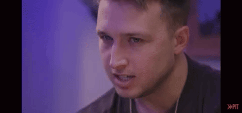 Man's Face with Purple Background and Purple Light