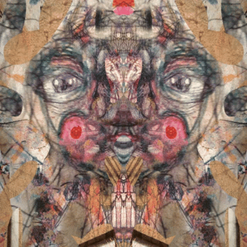 Man's Face with Red Circle