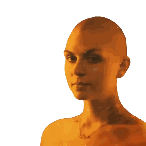 Man's Face with Skull Background