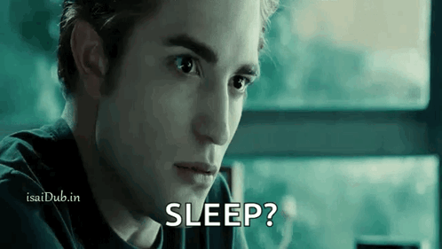 Man's Face With Sleep Text