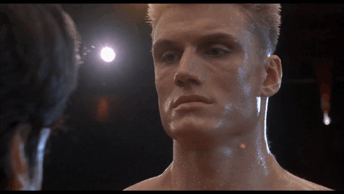 Man's Face With Water Drops GIF