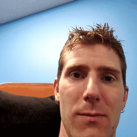 Man's Face With Worms Word GIF