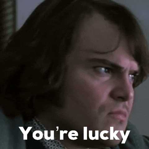 Man's Face with Youre Lucky