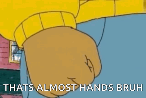 Man's Fist With Almost Hands Bruh GIF
