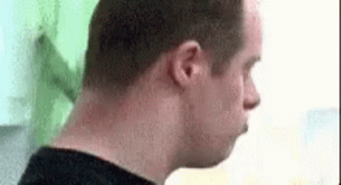 Man's Head And Neck Close-Up GIF
