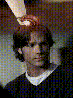Man's Head With Chocolate Frosting Swirl