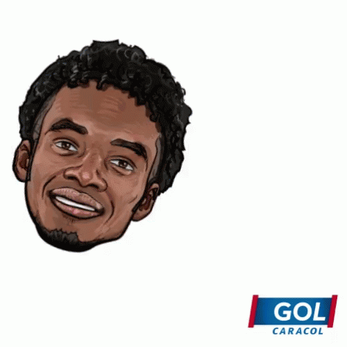 Man's Head With Soccer Ball Saying Gol