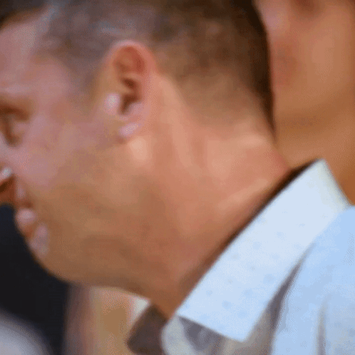 Man's Neck Close Up GIF
