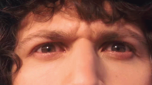 Man's Serious Eye Close Up