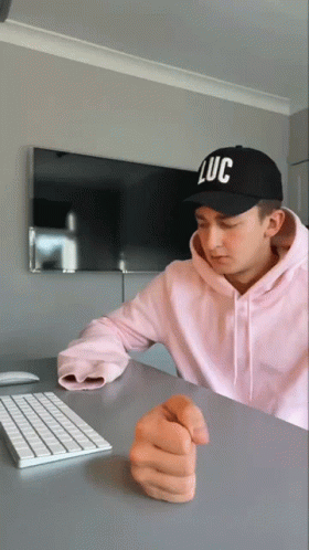 Man's Thumb Trick GIF