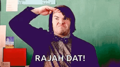 Man Saluting and Making Funny Face