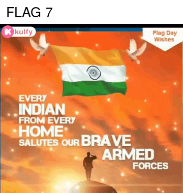 Man Saluting Flag With Brave Armed Forces