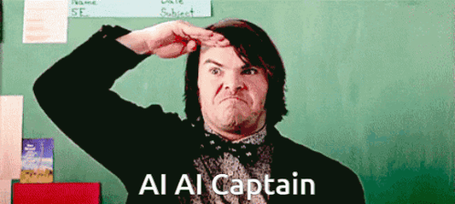 Man Saluting in Front of Chalkboard AI AI Captain