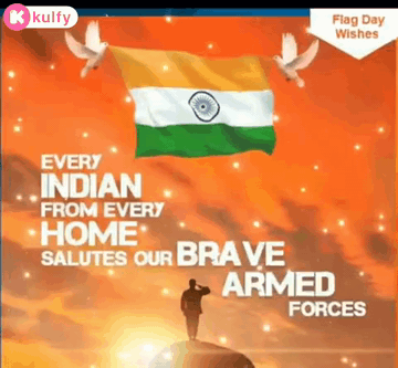 Man Saluting Indian Flag