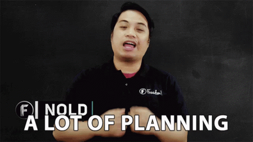 Man Saying A Lot Of Planning GIF