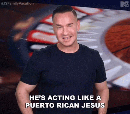 Man Saying Acting Like Puerto Rican Jesus