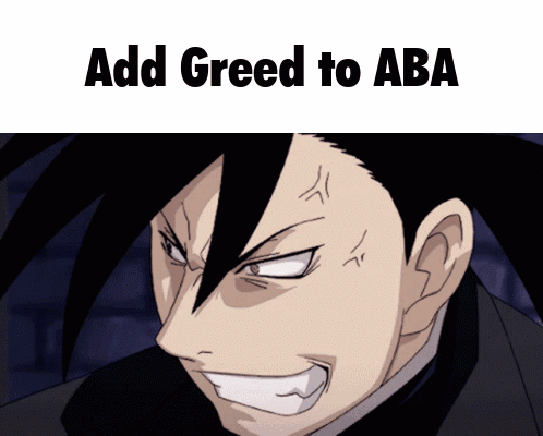 Man Saying Add Greed To Aba