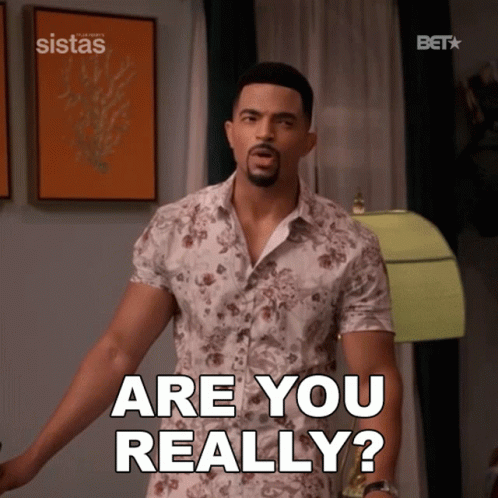 Man Saying Are You Really In Front Of BET Logo GIF