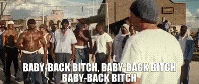 Man Saying Baby Back Bitch to Crowd
