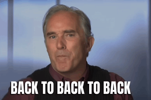 Man Saying Back to Back