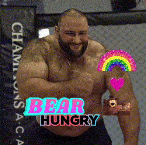 Man Saying Bear Hungry