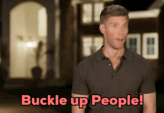 Man Saying Buckle Up People in Front of House