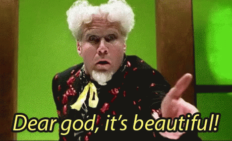 Man Saying Dear God It's Beautiful