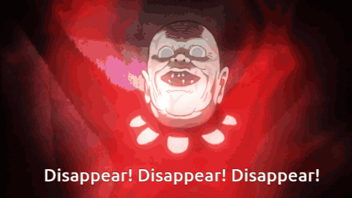 Man Saying Disappear Disappear Disappear