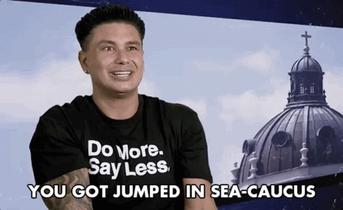 Man Saying Do More Say Less You Got Jumped In Sea-Caucus GIF