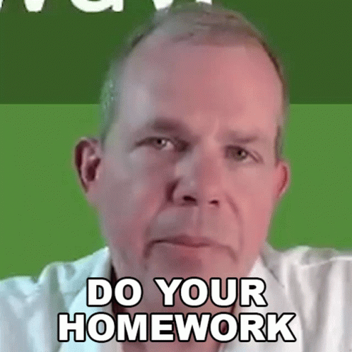 Man Saying Do Your Homework