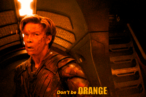 Man Saying Don't Be Orange