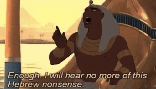 Man Saying Enough I Will Hear No More of This Hebrew Nonsense