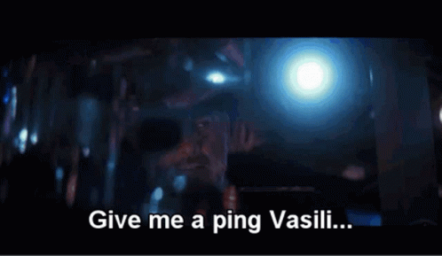 Man Saying Give Me A Ping Vasili In Dark Room GIF
