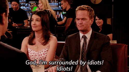 Man Saying God I'm Surrounded By Idiots GIF