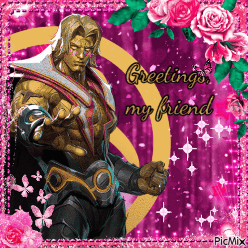Man Saying Greetings My Friend